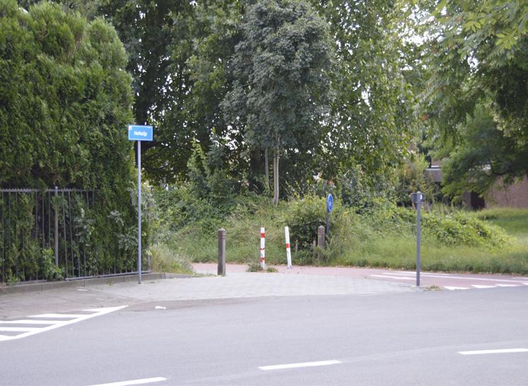 Een duidelijke aansluiting van een fietspad in de Hollezijp is noodzakelijk om het fietsverkeerd veilig te laten verlopen.