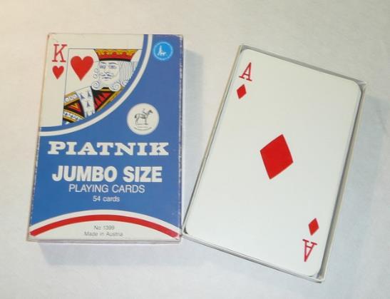 Speelkaarten 020000148 Jumbo speelkaarten met grote afbeeldingen, grote cijfers en