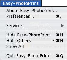 Selecteer in het EPP-venster het menu [Easy-PhotoPrint] [Preferences/Voorkeuren].