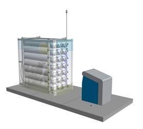 Samen met de opslagbuffer vormen zij de basis van de installatie en bepalen ze de tankmogelijkheden van het systeem: Effectieve opslag van 480 liter (2 lagen) 250 barg buffer met 1 bank bevat circa