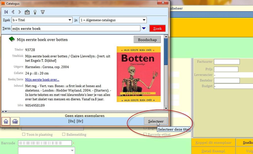 ISBN scannen werkt alleen indien er slechts 1 unieke hit is. Zijn er meerdere titels in het systeem die hetzelfde ISBN hebben, dan werkt dit niet.