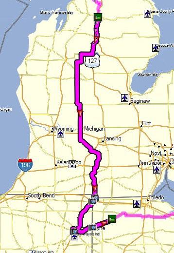 Dag 12 vrijdag 09-09: Petoskey (Michigan) Fort Wayne (Indiana) 401 miles (645 km) door Tina: Vandaag staat voor de verandering geen bezoek aan een fabriek op het programma.