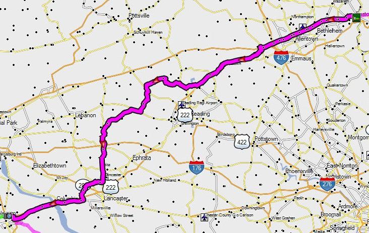 Dag 17 woensdag 14-09: East Stroudsburg (Pennsylvania) York (Pennsylvania) Camp Springs (Maryland) 280 miles (450 km) door Dolf: We beginnen de dag met een korte trip naar de HD