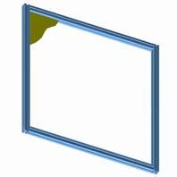 Overzicht standaard panelen, plaat bevestiging type KR Standaard deurpanelen H L Standaard rechthoekige panelen profiel type 40EO L H Opp m2 vorm VK6/AG5 800 2000 1,60 B 123237 1000 2000 2,00 B