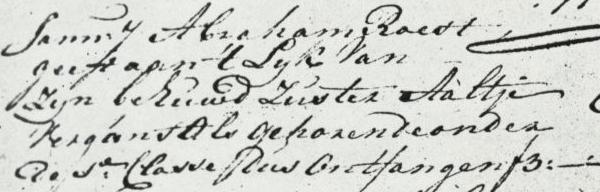 Sluijpwijk Doopboek Gereformeerd dd. 10-03-1737: Den 10e maert is gedoopr het kint van Jan Cornelisse Vergans, de moeder Aeltie Crijnne Swartendijk de peet Barbera Cornelisse Vergeer, het kint Aeltie.