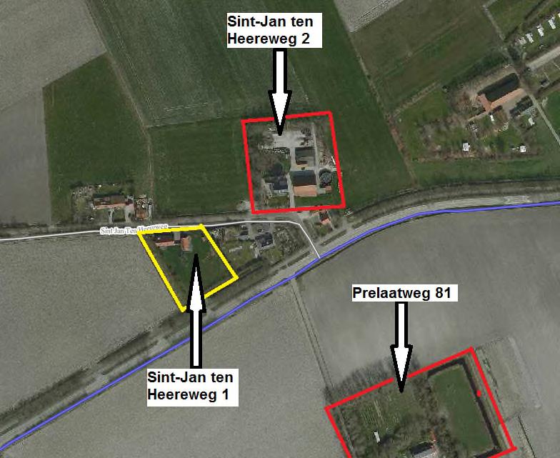 2 Plangebied en omgeving 2.1 Ligging van het plangebied De recreatiewoning is gelegen aan de Sint Jan ten Heereweg 1 te Aagtekerke. Dit betreft het buitengebied van de gemeente Veere.