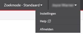 Persoonlijke instellingen 1 Klik op de gebruikersnaam om bij de overige instellingen te komen.