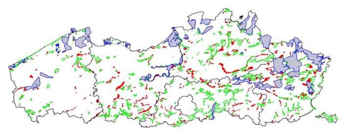 529 ha afgebakend (1%) Een landbouwer bezit twee percelen hooiland gelegen in het VEN (bestemming buffergebied op het gewestplan).