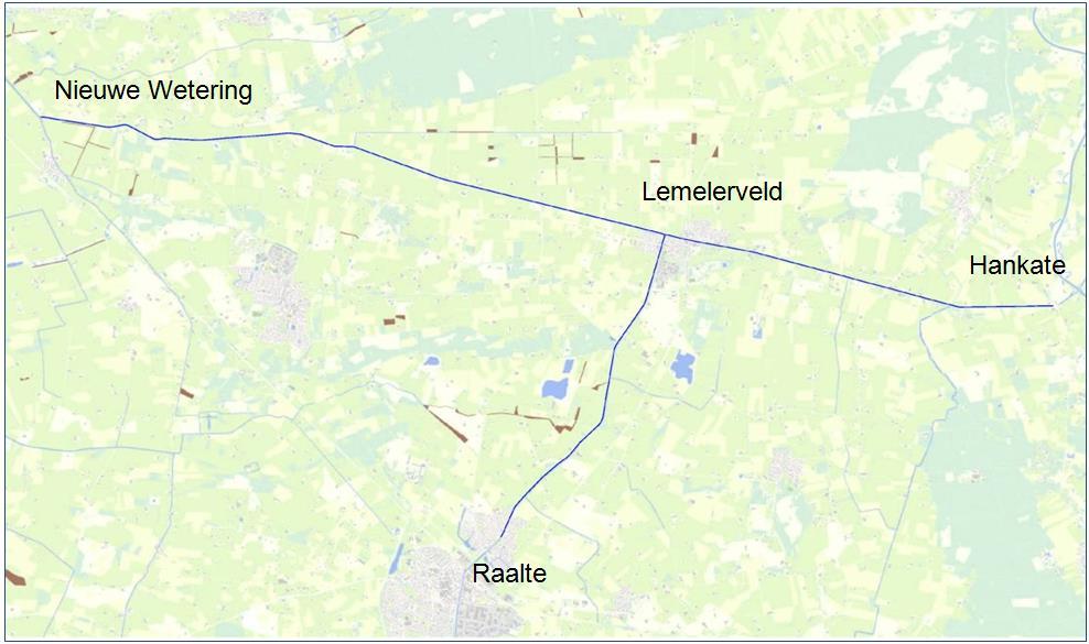 2 Ligging, waterhuishouding en projectbegrenzing 2.1 Ligging plangebied Het waterlichaam Overijssels Kanaal is opgedeeld in de twee delen Deventer (WL22) en Zwolle (WL23).