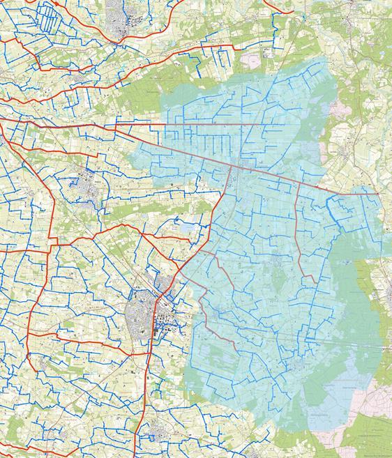 Figuur: Stroomgebied Overijssels Kanaal Zwolle (Hankate Langeslag) circa 14.000 Ha. 2.