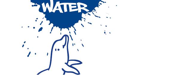 graffiti afdruk (met water) van het DrinkWater-logo kun je via Jongeren Op Gezond Gewicht (landelijk)