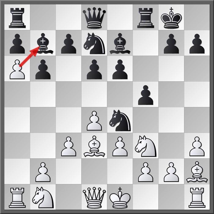 Het ultieme humane verlangen naar veiligheid wint het van de koele ratio: Dxb2 met winststelling 27.Pxc4 De2 28.Lb3 La6 29.Pe3 Te8 30.Df7 Lc8? 31.Lxe6 ½ ½ Slotstelling: 1.d4 Pf6 2.Pf3 e6 3.Lf4 b6 4.