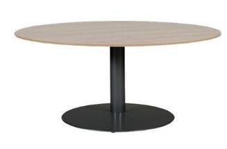 Vergadertafel geschikt voor 4 personen. Vorm tafelblad recht, afmeting circa 240mm x 1000mm. Blad bestaande uit een-geheel. Natuurlijk uitziend houten blad, type eikenhout.