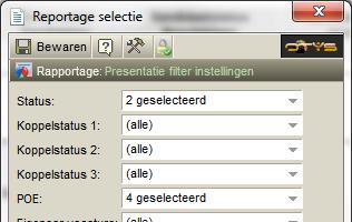 Bij het aanmaken van de lay-out van een rapportage hebben we tevens de mogelijkheid om via Filter instellingen een filter in te stellen.