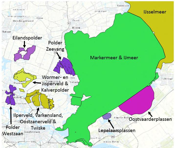 132 van 182 Figuur 43: Natura-2000 gebieden Effecten gebruiksfase Langs de dijk liggen twee Natura 2000-gebieden: Markermeer & IJmeer en Polder Zeevang.