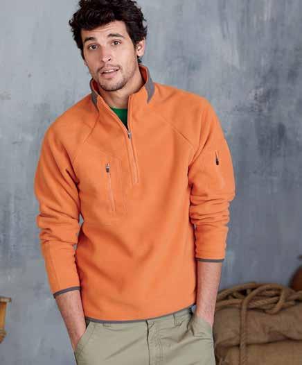 10 20,40 / Grege Burnt Orange / Dark Grey Grege / Dark Grey S M L K910 320 g/m 2 BEN - TWEEKLEURIGE FLEECE MET RITS 100% polyester microfleece met anti-pilling behandeling. Ritssluiting.