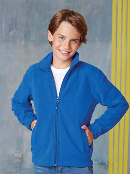 111 KIDS' SOFTSHELL JACKET Stof in 3 lagen aan elkaar geklit, ademend 3000 gr/m 2 /24H en 8000 mm waterdicht. Buitenkant: 95% polyester / 5% elasthan.