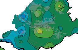 In alle klimaatscenario s van het KNMI blijft dat verschil tussen het zuidwesten van de stadsregio en het noordoosten van de stadsregio bestaan.