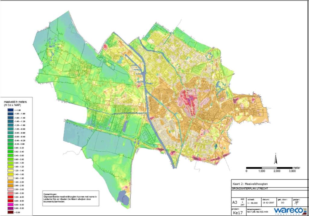 Maaiveldverloop Utrecht