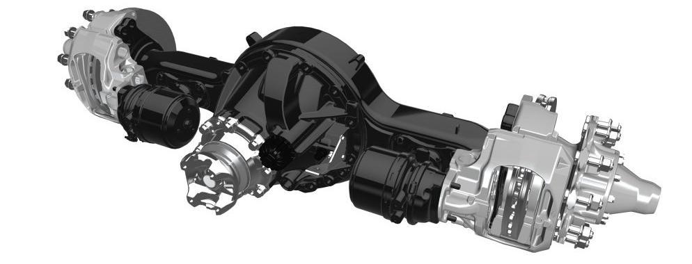 8 (12) combinatie met Scania Opticruise met een automatisch koppelingspedaal, maar is nu ook leverbaar voor 6x4, 8x4 en 8x8 voertuigen met trommelremmen.