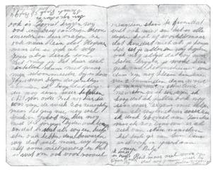 bladzijde staat vermeld) die Betje Zwarts De Lange schreef tijdens haar verblijf in kamp Westerbork. 9.