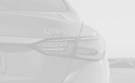 AFWERKINGSNIVEAUS, PAKKETTEN EN OPTIES Q50 Q50 PREMIUM Q50S SPORT Q50S SPORT TECH Start-stopsysteem (behalve voor de 3,0-liter V6 benzinemotor) Variabele stuurbekrachtiging Actieve