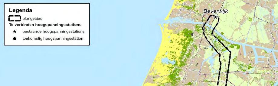 Figuur s1.1 Plangebied voor de Randstad 380 kv verbindingen Noord- en Zuidring S1.