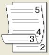 2 Staand Liggend Links inbinden Rechts inbinden Boven inbinden Onder inbinden Folder afdrukken Wanneer Onderverdelen in sets geselecteerd is: Met deze optie kunt u de volledige folder