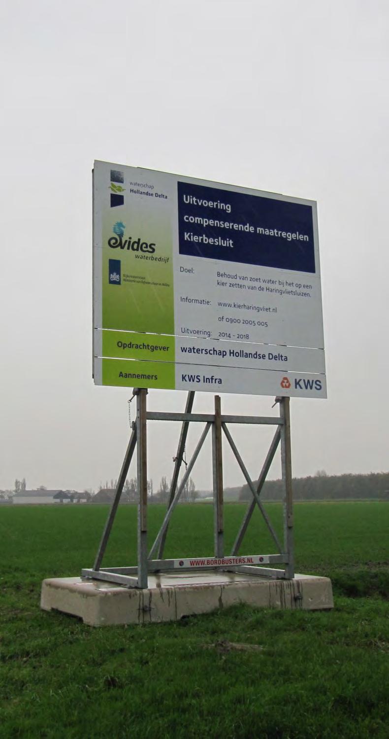 Compenserende Maatregelen Kierbesluit Haringvlietsluizen worden op een kier gezet Consequentie voor de zoetwatervoorziening vanuit het Haringvliet: Goeree-Overflakkee