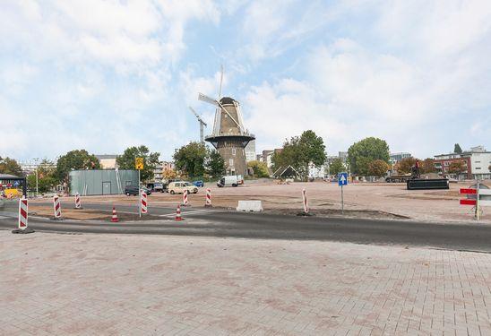 het centrum van Leiden nabij winkels