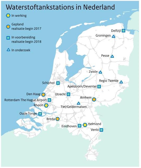 3. Voortgang Nationaal Waterstof Platform 4) Planning tankinfrastructuur Stas Dijksma: 20 in 2020 Mutatie s tot nu toe: Besluit om HRS Helmond te verplaatsen naar voorzijde Automotive campus en