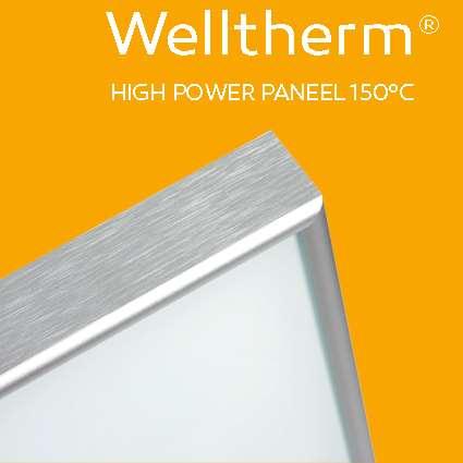 Hun visie is om steeds nieuwere en zuinigere technieken op de markt te brengen. Welltherm High Power Panelen Ideaal om moeilijk te verwarmen ruimtes aangenaam te verwarmen. IP 44 / Oppervlakte temp.