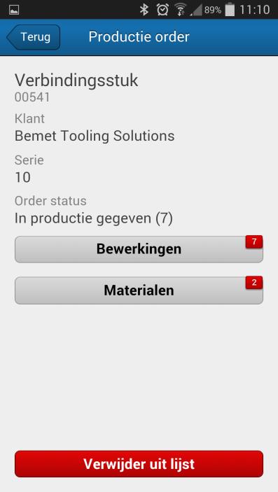 Productieorders op PdC Mobiel (keuze Productieorders) Met Productieorders op PdC Mobiel kan uw monteur onderweg een