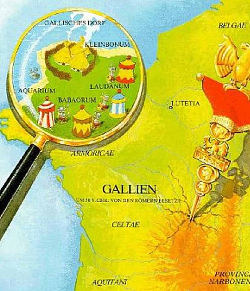 Asterix en Obelix Zo'n 2000 jaar geleden was heel Gallië (zo heette Frankrijk toen) bezet door soldaten van Caesar, de Romeinse veldheer. Héél Gallië?