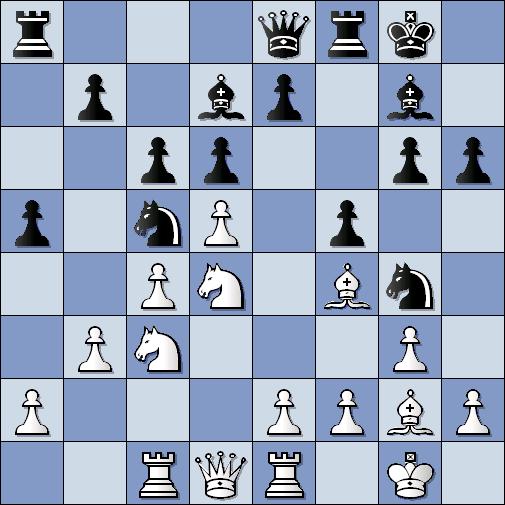 axb3 Lxd5 32. Pd2 Lxb4 met een stuk achter voor 2 pionnen maar zonder duidelijke winstplan voor wit. Zwart kwam even later gevaarlijk op: 15... g5! En wit bereikt een verloren stelling. 16. h3.