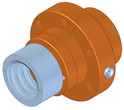 VEILIGHEIDSMOER N.SFM 9 Moer uit brons RG7, rechtsgangige schroefdraad, kwaliteit 7H volgens DIN 103. Met smeernippel 1/8" ou ¼". Gecombineerd met een tandem stalen moer.