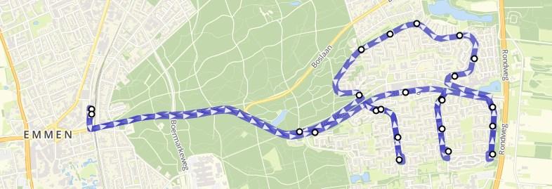 Nieuwe route lijn 1 Lijn 1 gaat vanaf het station via de Houtweg door de wijk Emmerhout rijden.