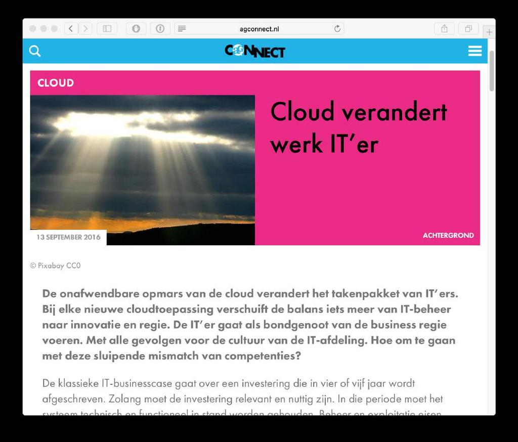 Cloud gaat