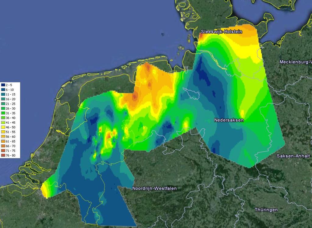 4.4 Restkwarts De hoge gehalten van restkwarts ten noorden van de lijn Amsterdam-Archterhoek is deels te wijten aan het voorkomen van de Urk-afzettingen in Nederland en deels aan het voorkomen van