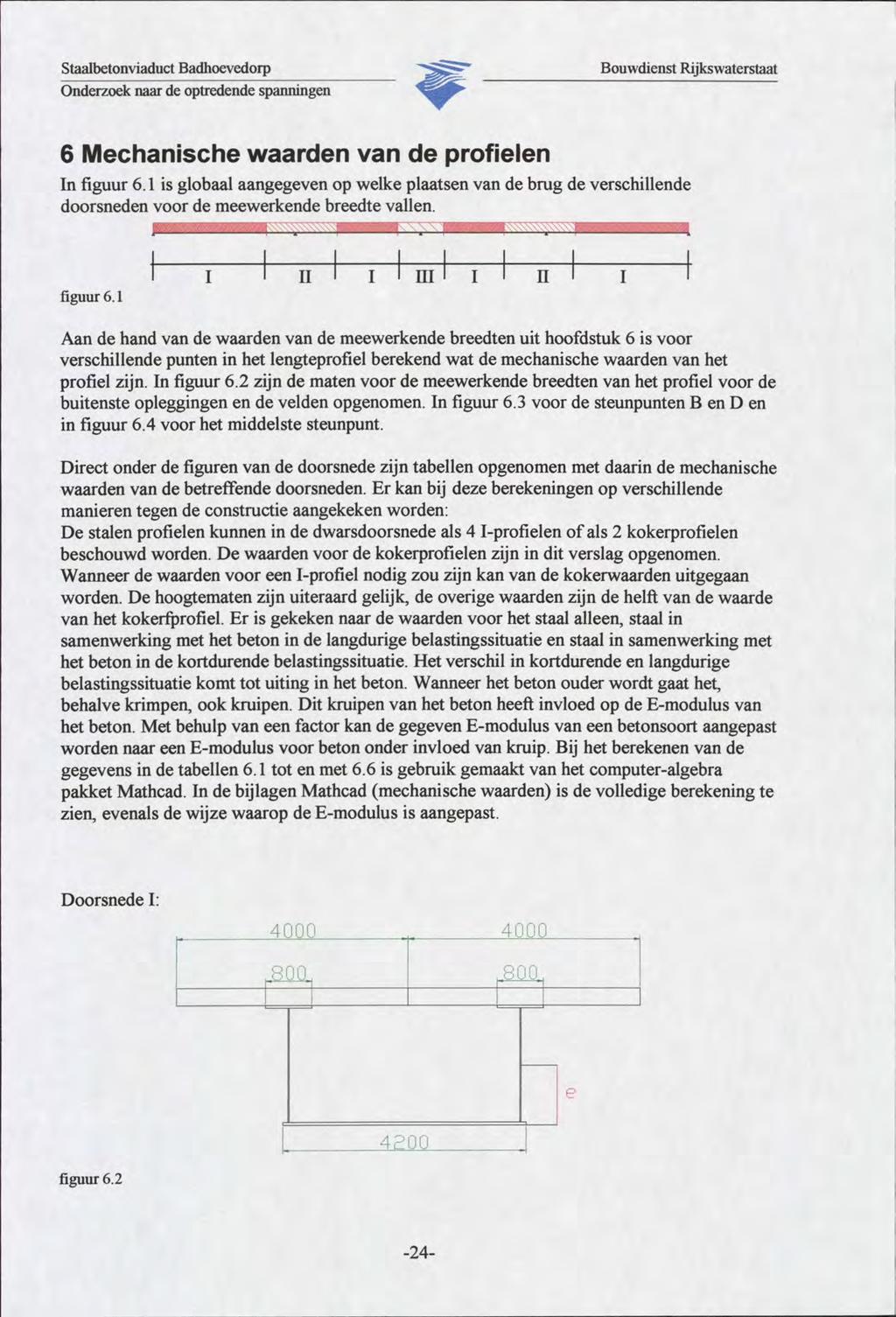 Staalbetonviaduct Badhoevedorp ""SS?!^ Onderzoek naar de optredende spanningen 6 Mechanische waarden van de profielen In figuur 6.