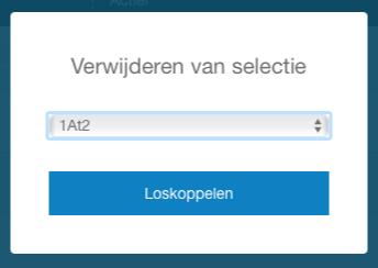 Losse gebruiker ontkoppelen van een klas Als u een gebruiker los wilt koppelen van een klas dan doorloopt u de volgende stappen. Selecteer het selectie-vak voor de naam.