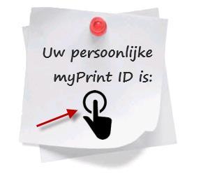 11. Vul hier je persoonlijke myprint ID in, die je na het inloggen op de hoofdpagina van de myprint website terugvindt op het witte notitiepapiertje. (Let op: de code is hoofdlettergevoelig!) 12.