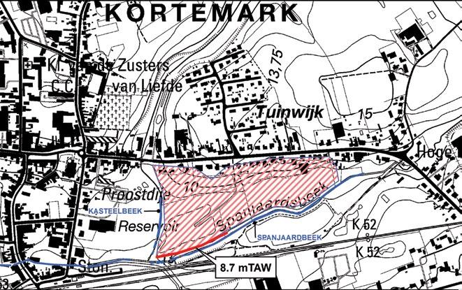 GOG Kortemark Het bestaande GOG Kortemark ligt op de rechteroever van de Spanjaardbeek opwaarts van het centrum van Kortemark.