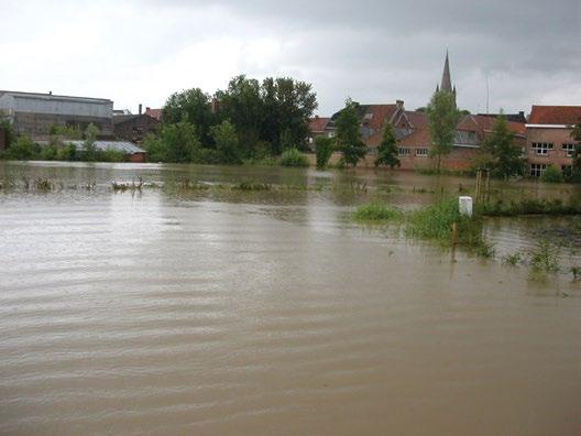 Figuur 5-3: Overstroming ter hoogte van de verkaveling Sint-Andrieshof te
