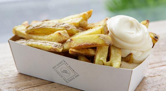 Sample the homemade organic fries, delicious milkshakes or try the tasty burgers, hot