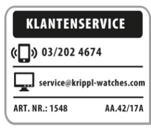 Copyright Reproductie of verveelvoudiging (zelfs gedeeltelijk) zijn uitsluitend toegestaan met toestemming van: Krippl-Watches Warenhandels GmbH Maria-Theresia-Straße 41 A-4600 Wels Oostenrijk