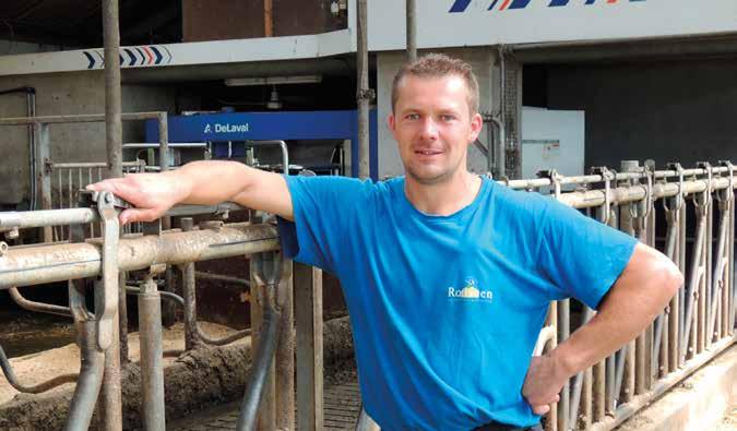 Heel anders is het voor Rijk Lekkerkerker uit Driebergen. Hij melkt zijn 65 koeien op 1 VMS en laat alles wat meer op z n beloop.