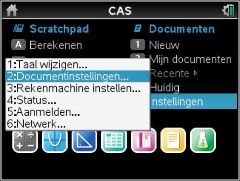 Gebruik van sneltoetsen (zie appendix) vergemakkelijkt het gebruik van de handheld. Voor meer gedetailleerde informatie verwijzen we naar de TI-Nspire CX CAS handleidingen beschikbaar via www.