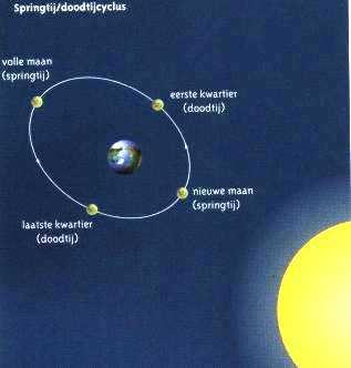 Deze hellingsgraad is 66,5 t.o.v. de aardas of 23,5 t.o.v. de aardevenaar. (zie figuur hierboven) Vermits de maansbaan op haar beurt ook nog een hoek maakt van ongeveer 5 t.o.v. de aarde, liggen de maan, de aarde en de zon niet op één lijn.