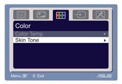 3. Kleur In deze functie kunt u de gewenste beeldkleur selecteren. Kleurtemp.